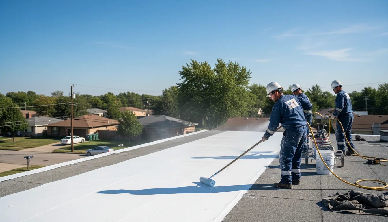 Commercial roof coating in St John, KS near me
